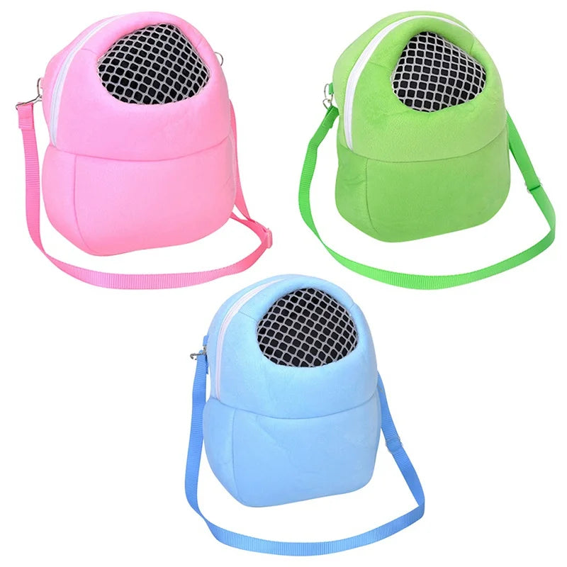 Portable Small Animal Carrier Bag for Travel - Fits Rats, Hamsters, Hedgehogs, Chinchillas, and Ferrets