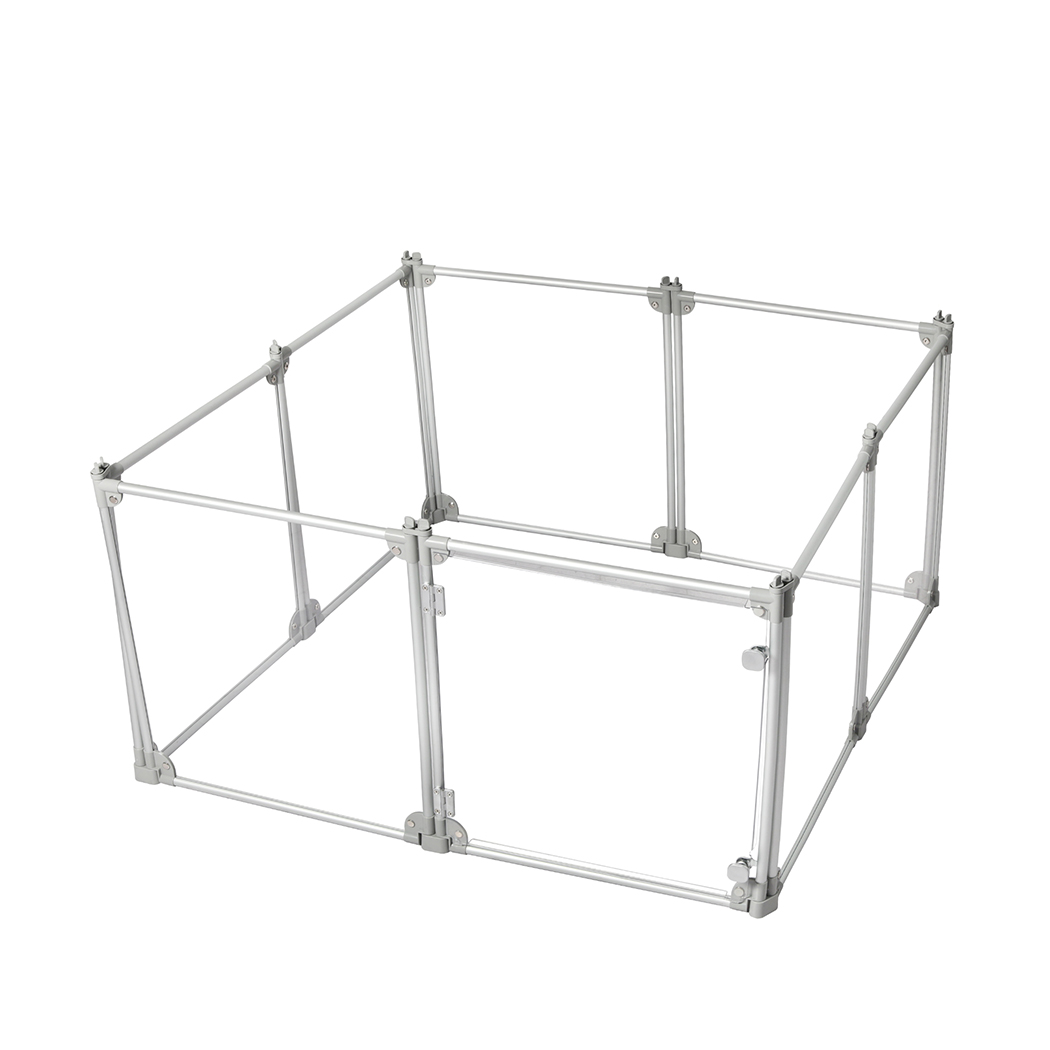 Pawz Pet Playpen Transparent Acrylic Clear Folding Dog Fence Kennel 8 Panel - Image 2