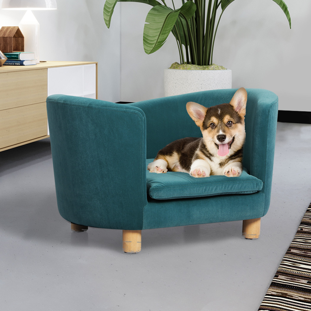 PaWz Pet Sofa Bed Dog Warm Soft Lounge Blue - Image 8