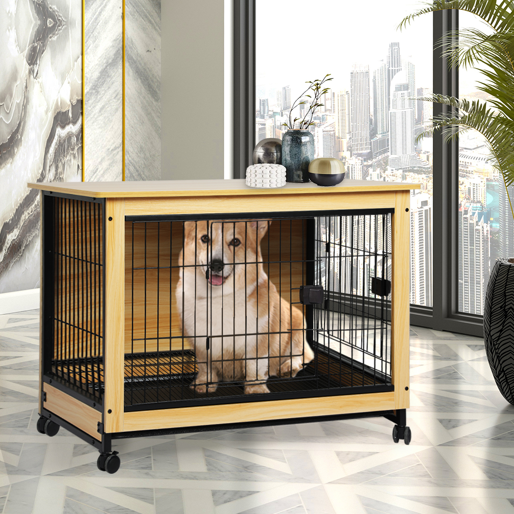 PaWz Wooden Wire Dog Kennel Side End L Large - Image 8