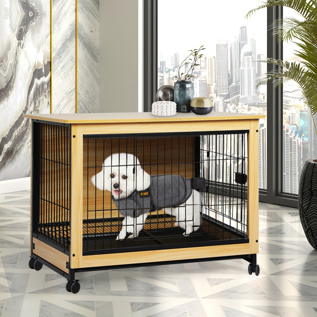 PaWz Wooden Wire Dog Kennel Side End M Medium - Image 8