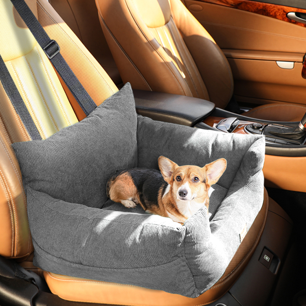 PaWz Pet Car Booster Seat Dog Protector M Grey Medium - Image 7