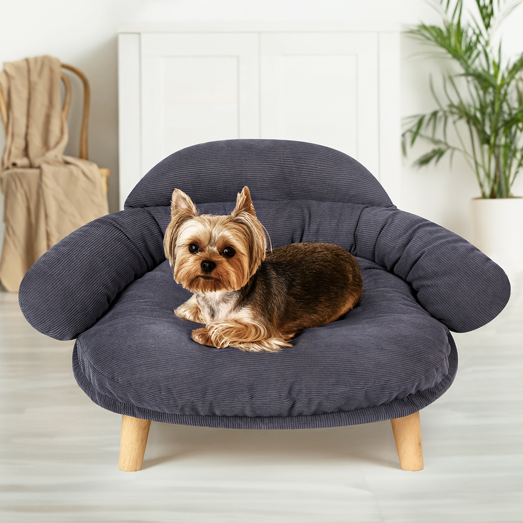 Pawz Elevated Pet Dog Cat Sofa Bed Couch XL Size Grey - Image 8