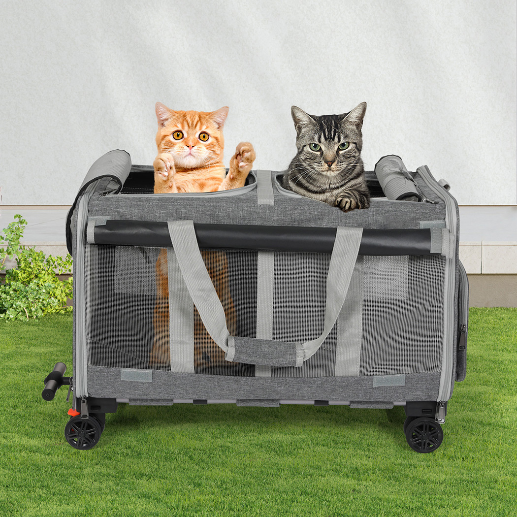 Pawz Pet Carrier 4 Wheel Portable Rolling Foldable - Image 8