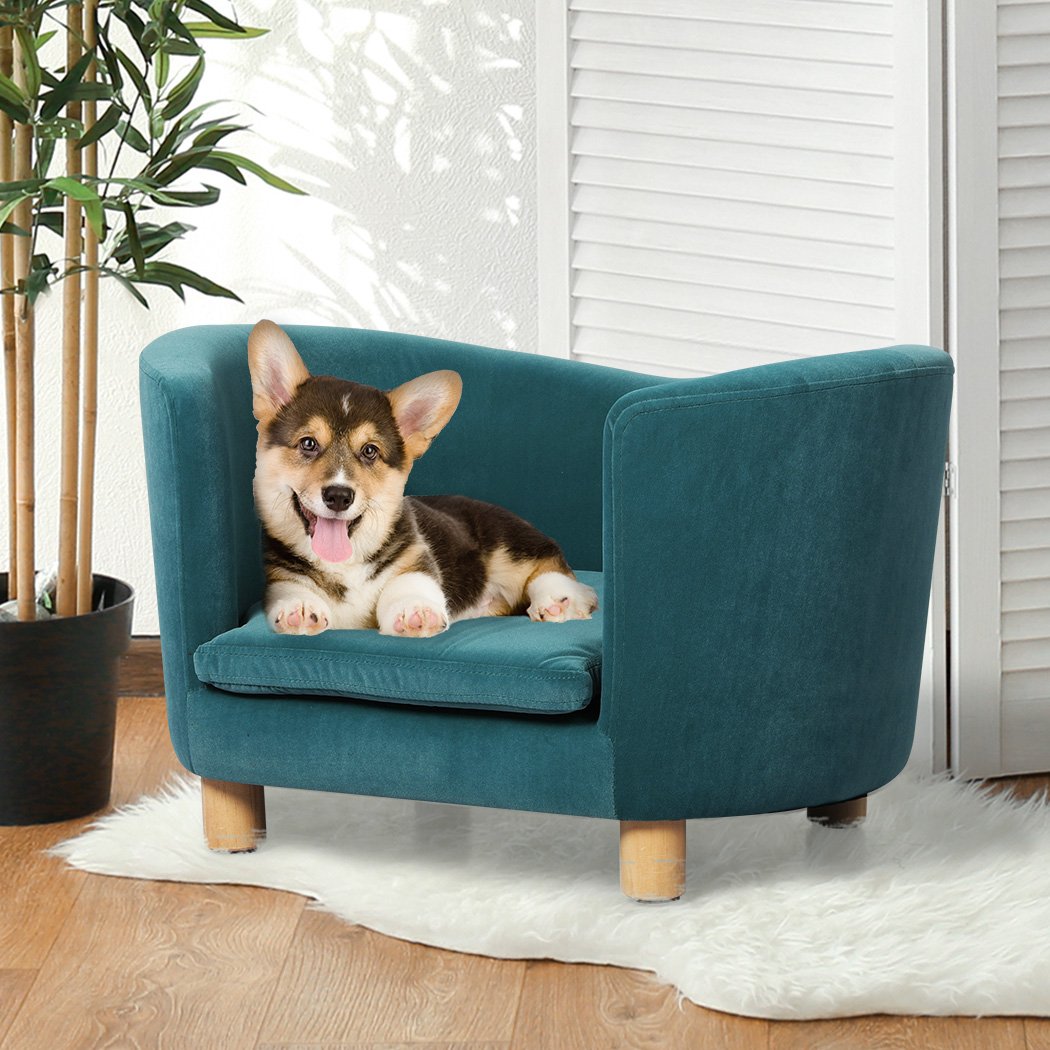 PaWz Pet Sofa Bed Dog Warm Soft Lounge Blue - Image 7