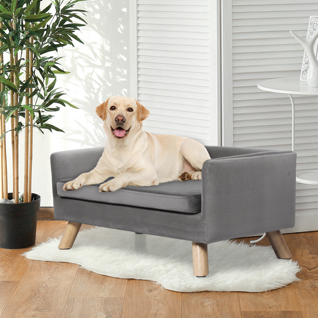 PaWz Pet Sofa Bed Dog Warm Soft Lounge Grey - Image 7