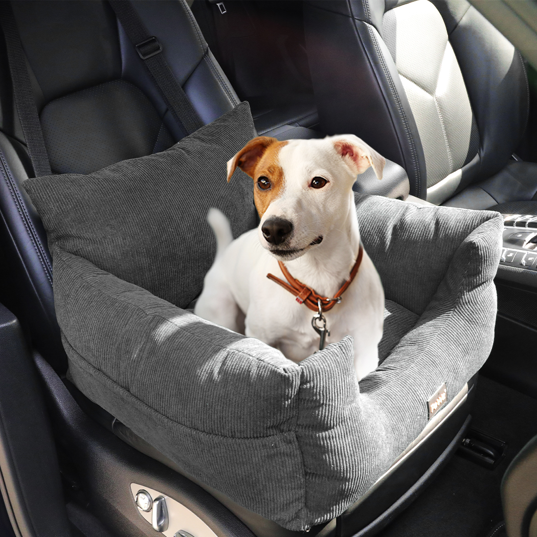 PaWz Pet Car Booster Seat Dog Protector M Grey Medium - Image 8