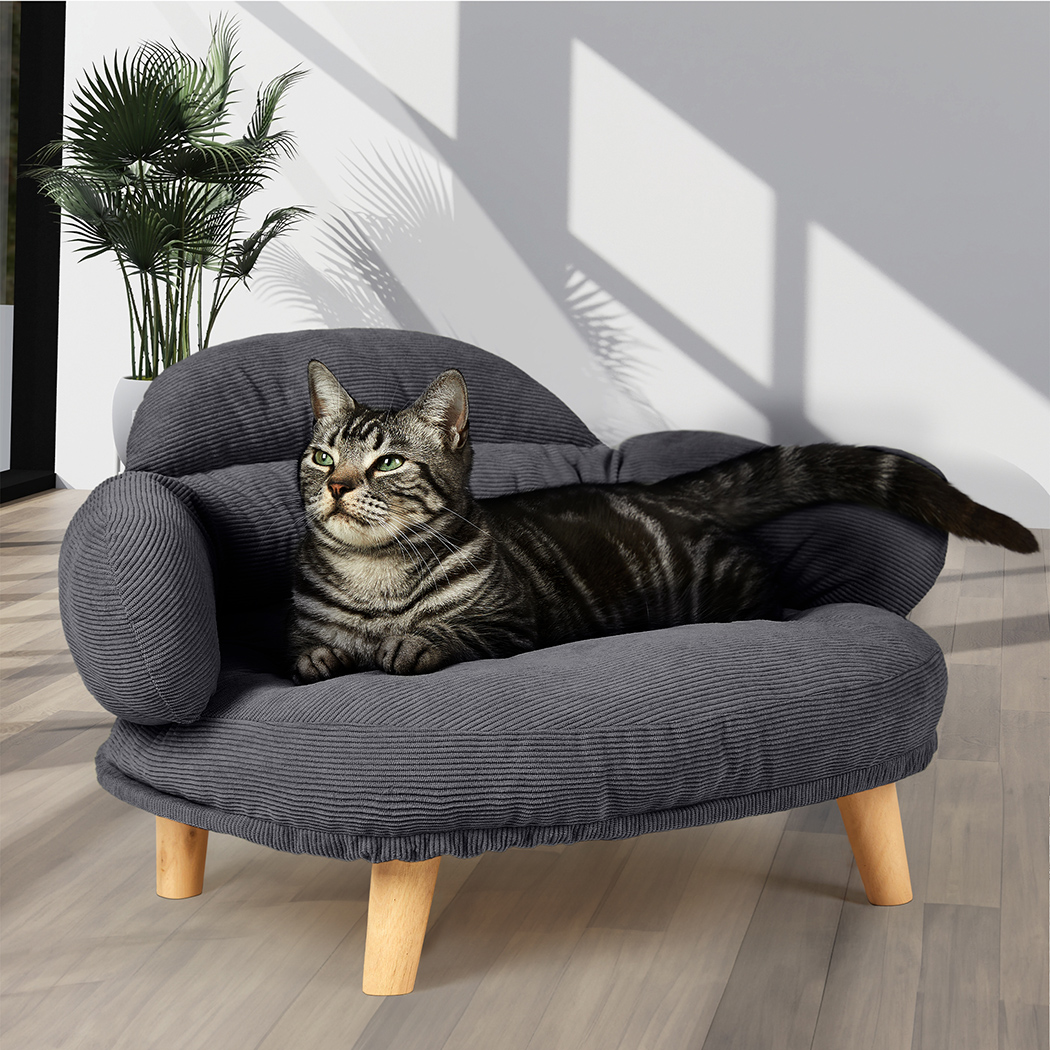 Pawz Elevated Pet Dog Cat Sofa Bed Couch XL Size Grey - Image 7