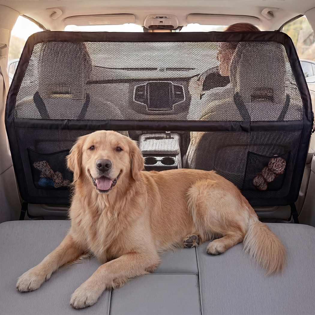 Pawz Dog Car Barrier Guard Back Seat Safety Protector Mesh Net Pet Large Divider - Image 7