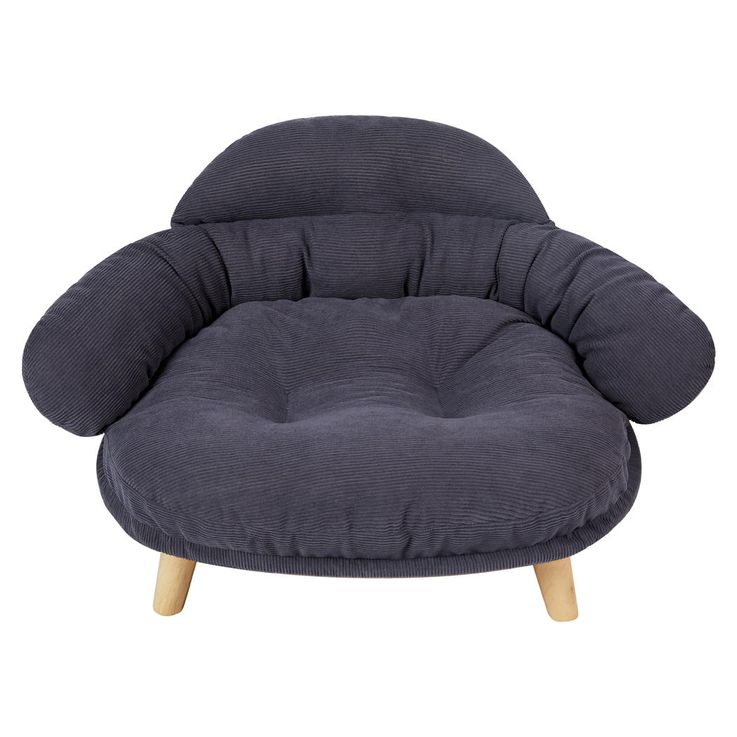 Pawz Elevated Pet Dog Cat Sofa Bed Couch L Size Grey