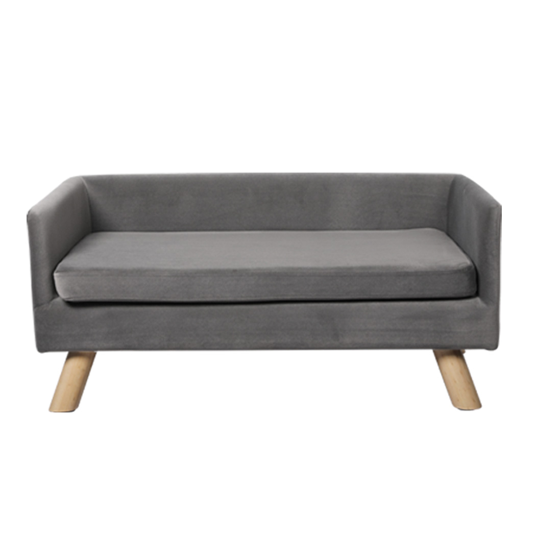 PaWz Pet Sofa Bed Dog Warm Soft Lounge Grey - Image 2