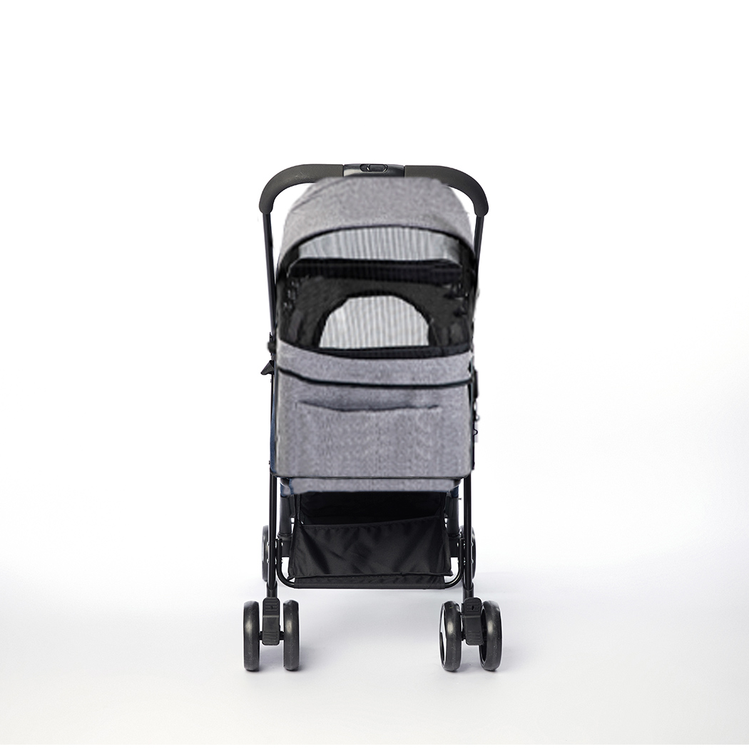 PaWz Large Pet Stroller Dog Cat Travel Grey - Image 2