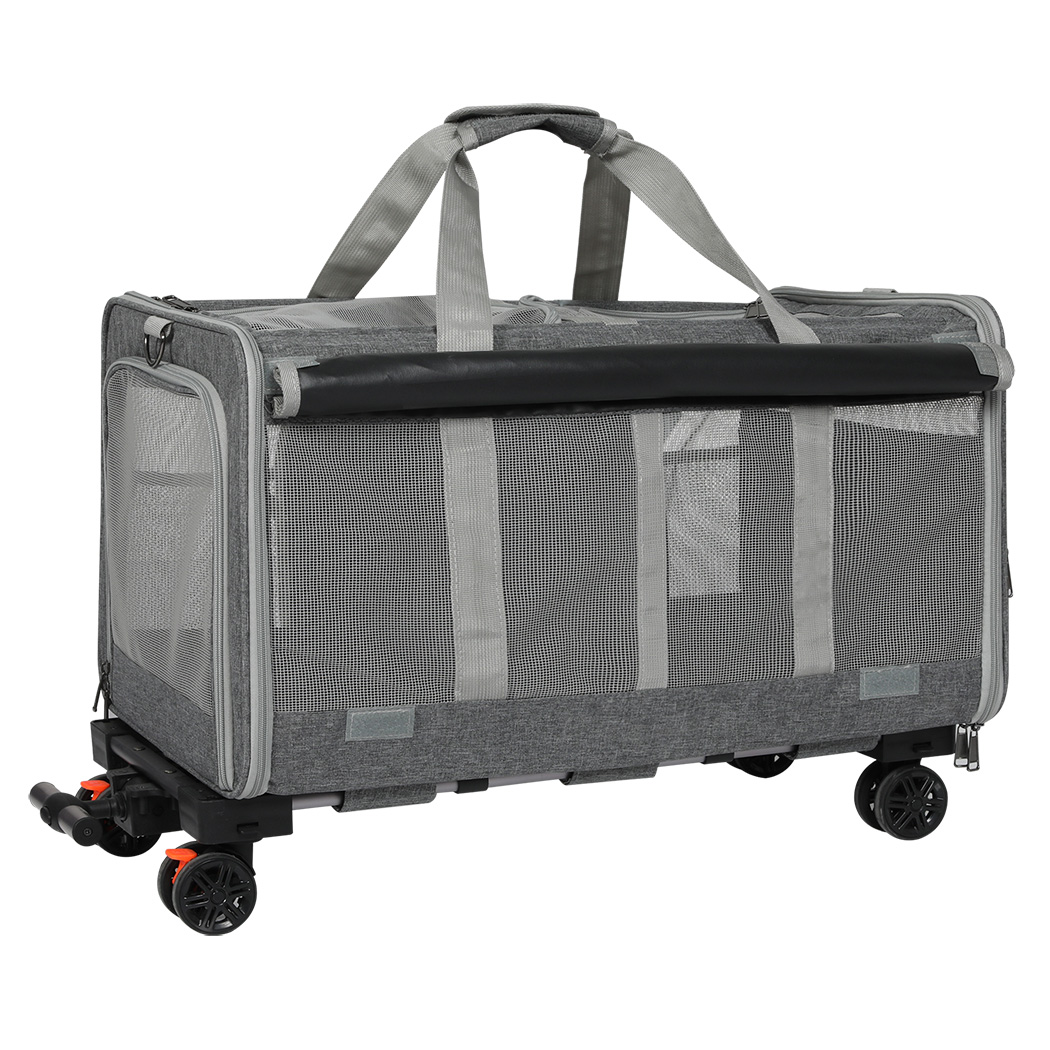 Pawz Pet Carrier 4 Wheel Portable Rolling Foldable - Image 2
