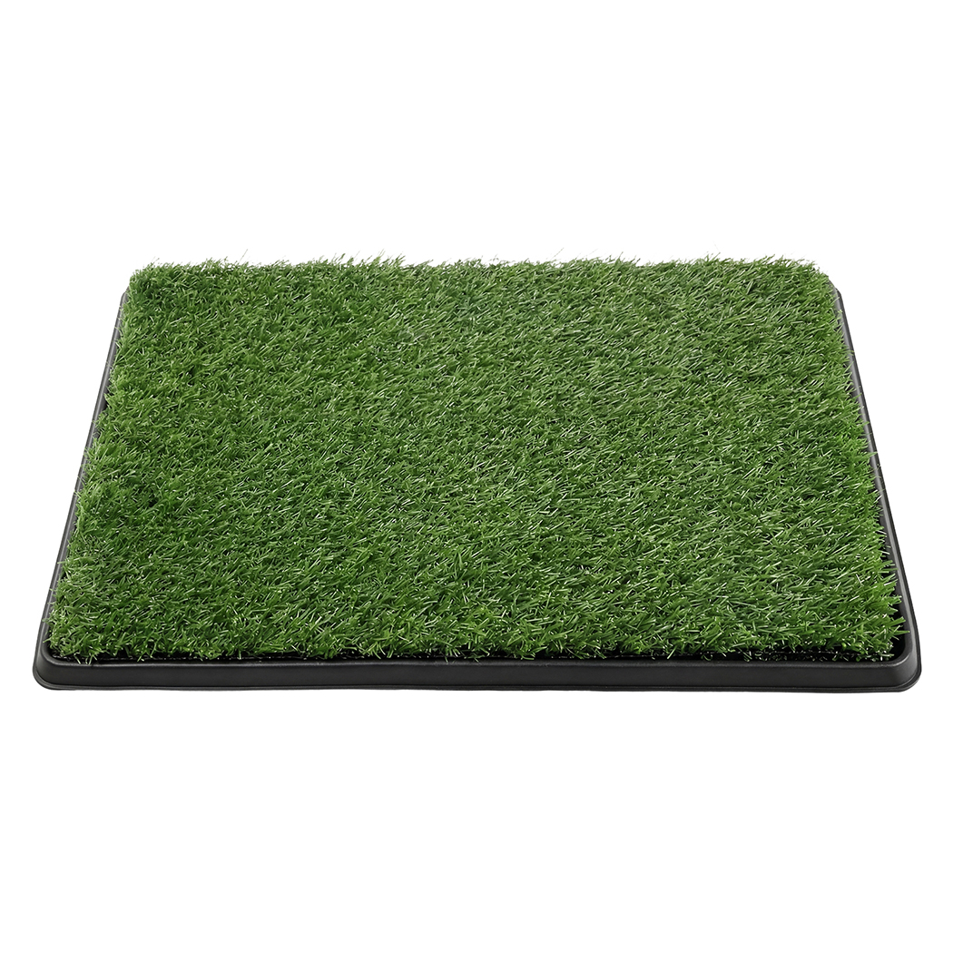 Pawz Dog Potty Tray with Grass Mat Washable Puppy Portable Training Toilet - Image 2