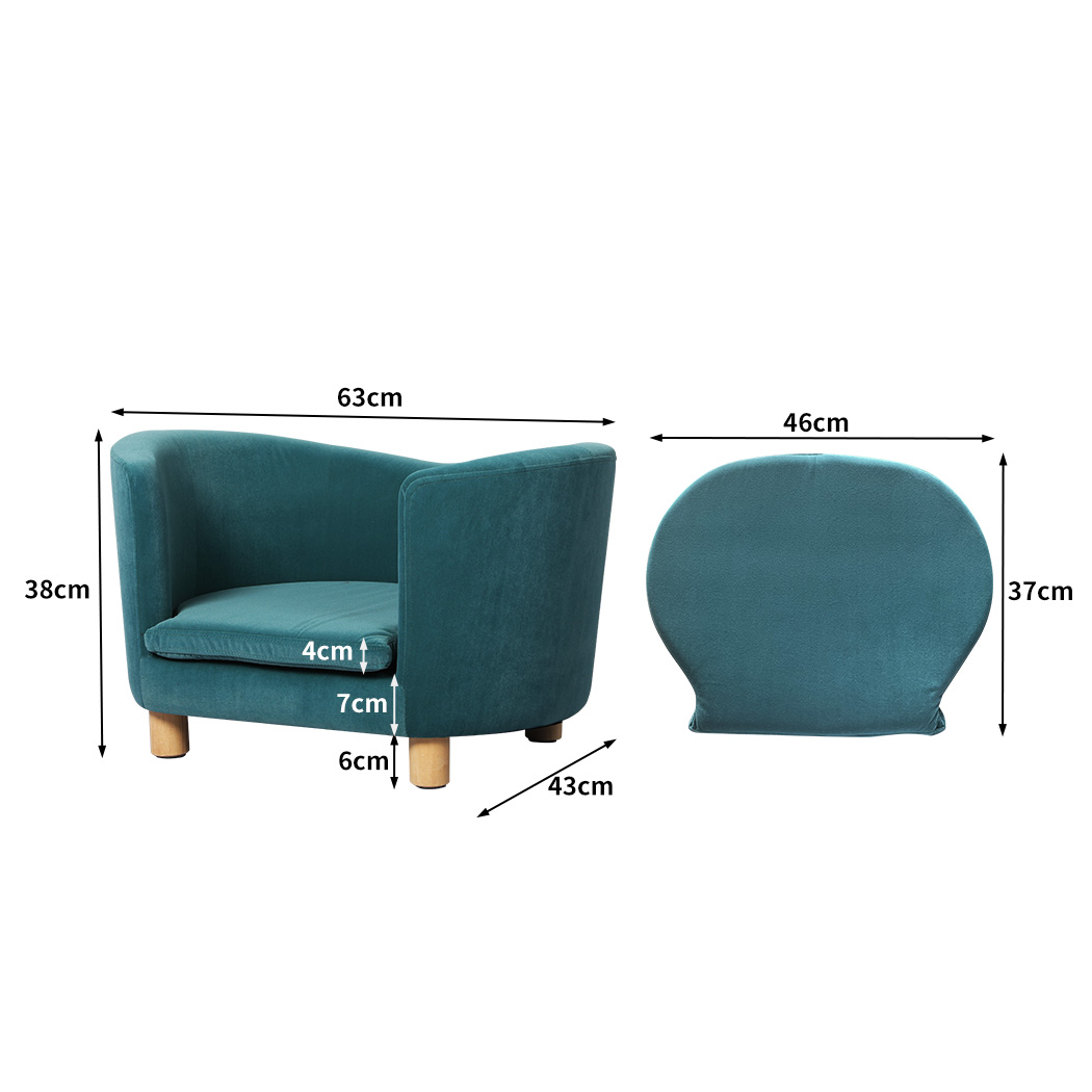 PaWz Pet Sofa Bed Dog Warm Soft Lounge Blue - Image 3