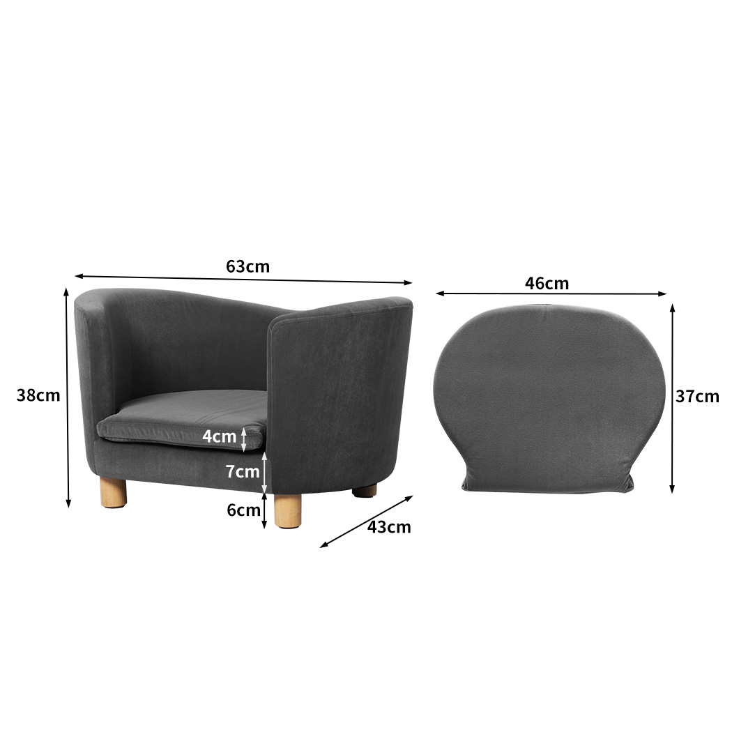 PaWz Luxury Elevated Sofa Anti-slip Grey - Image 3