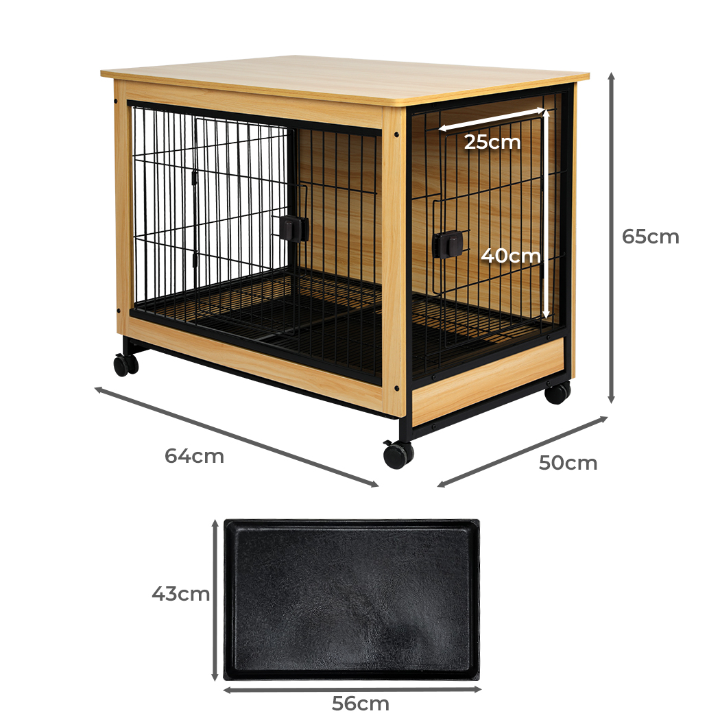 PaWz Wooden Wire Dog Kennel Side End M Medium - Image 3