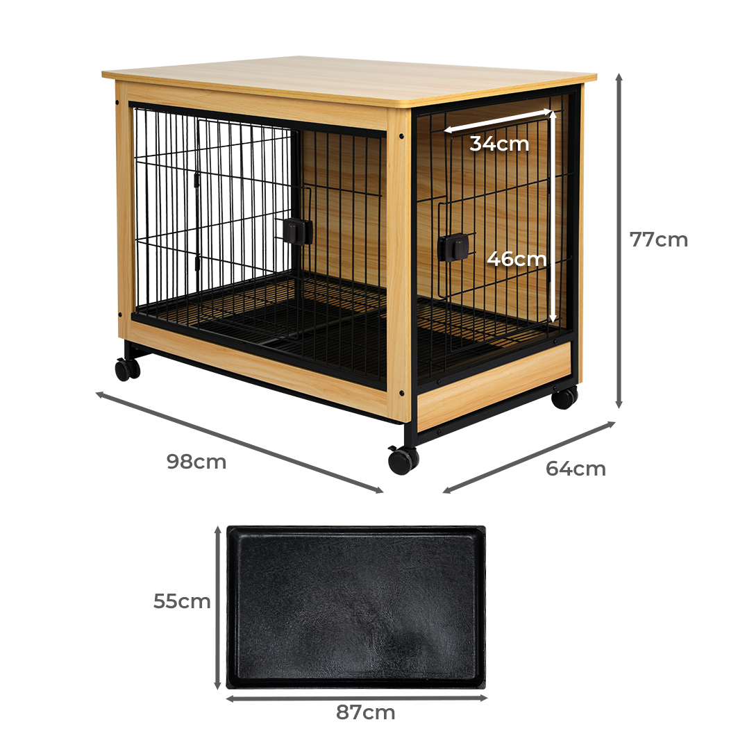 PaWz Wooden Wire Dog Kennel Side End XL X-Large - Image 3