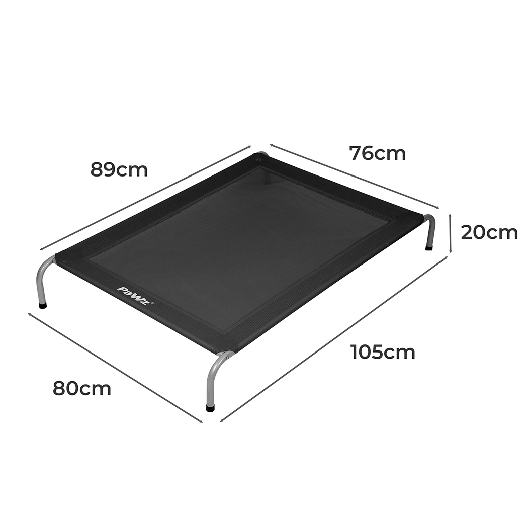 PaWz Elevated Trampoline Pet Bed Dog L Black Large - Image 3