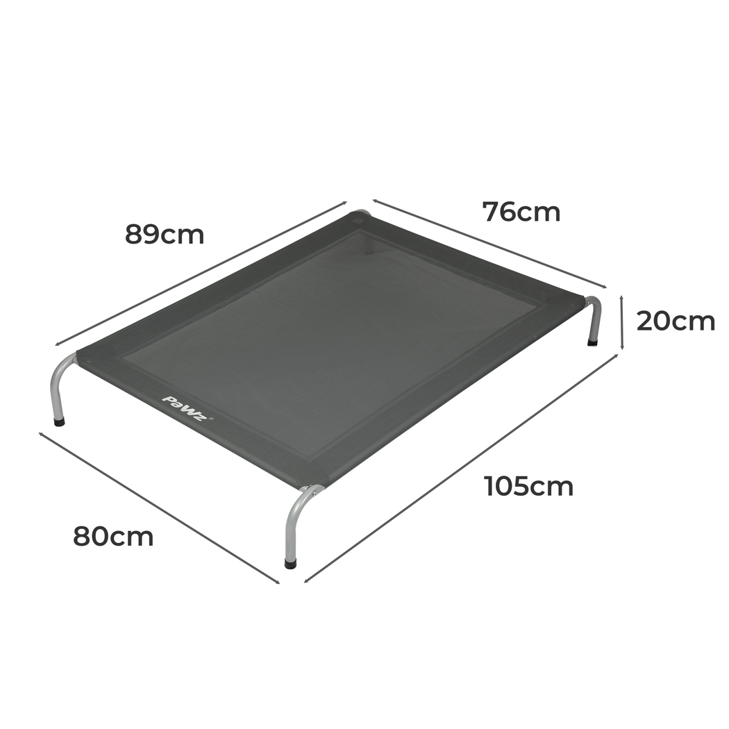 PaWz Elevated Trampoline Pet Bed Dog L Grey Large - Image 3