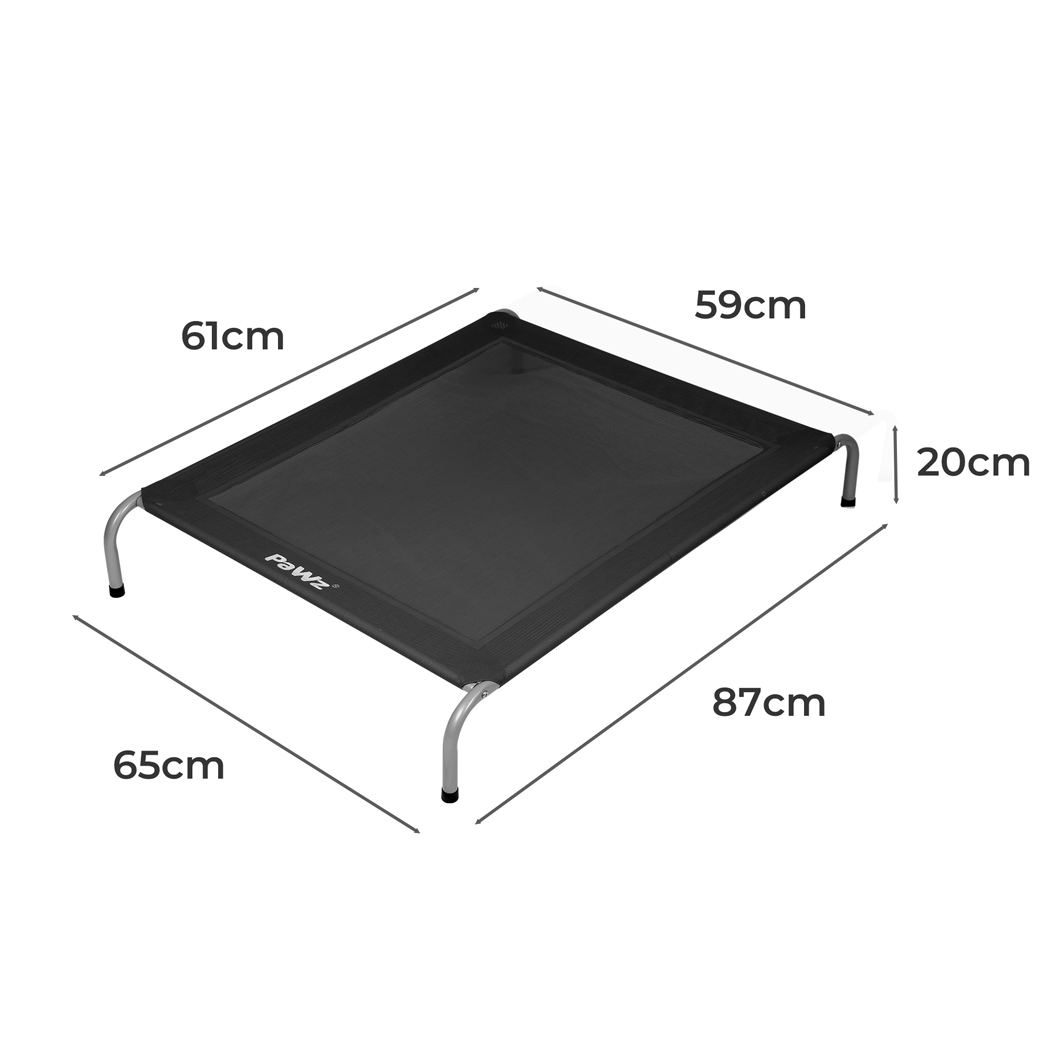 PaWz Elevated Trampoline Pet Bed Dog M Black Medium - Image 3