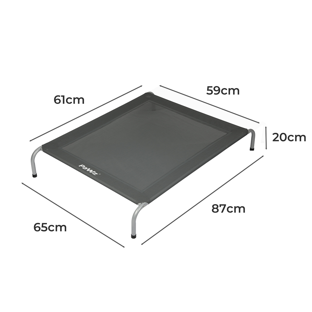 PaWz Elevated Trampoline Pet Bed Dog M Grey Medium - Image 3