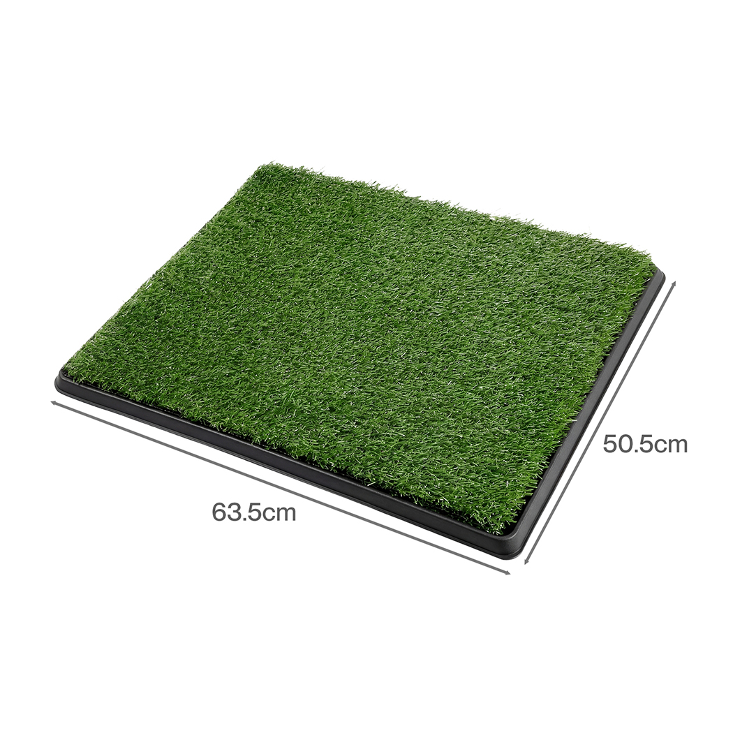 Pawz Dog Potty Tray with Grass Mat Washable Puppy Portable Training Toilet - Image 3