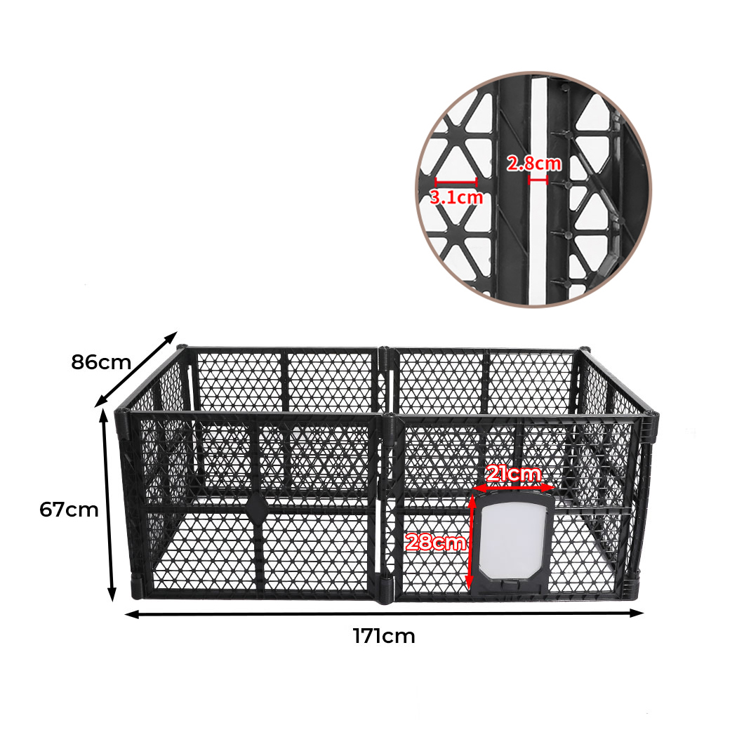 PaWz Pet Playpen Folding Dog Plastic M Medium - Image 3