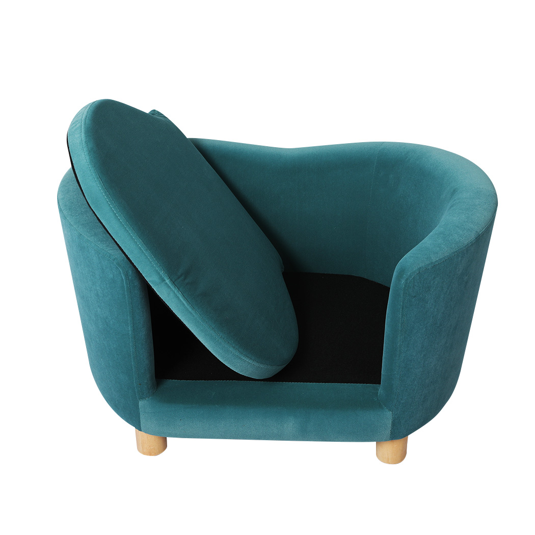 PaWz Pet Sofa Bed Dog Warm Soft Lounge Blue - Image 4