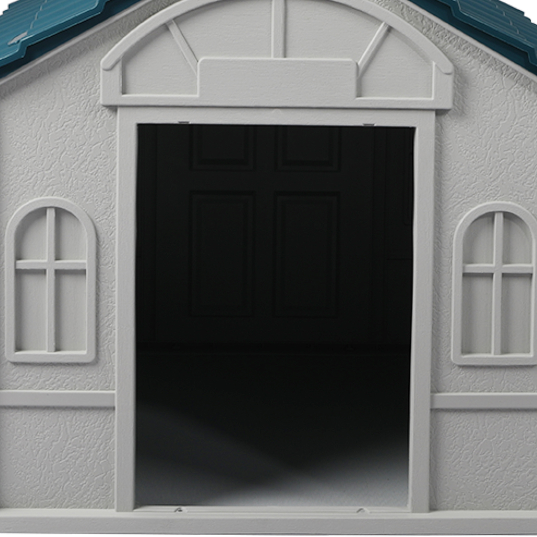 PaWz Dog Kennel Outdoor Indoor Pet Plastic L Blue - Image 6